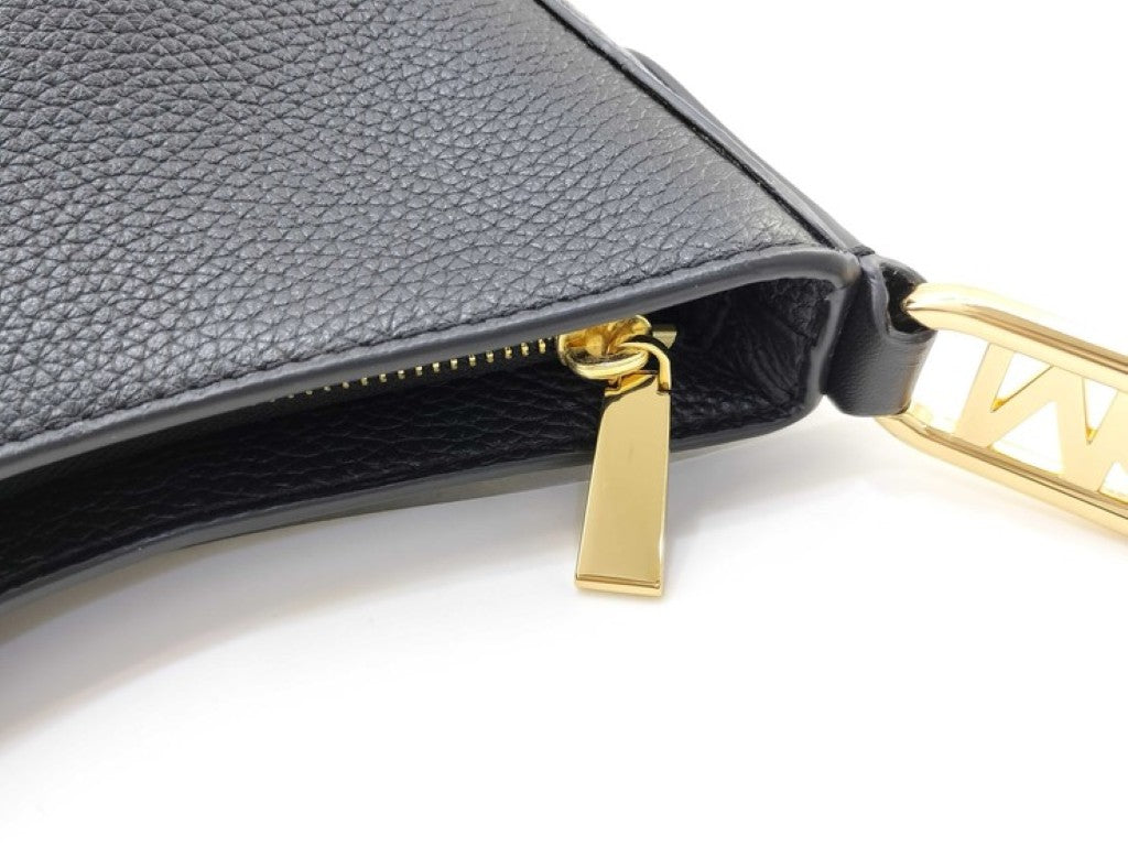 MICHAEL KORS マイケルコース ショルダーバッグ Kensington ケンジントン ホーボーバッグ ブラック レザー レディース ゴールド金具 美品