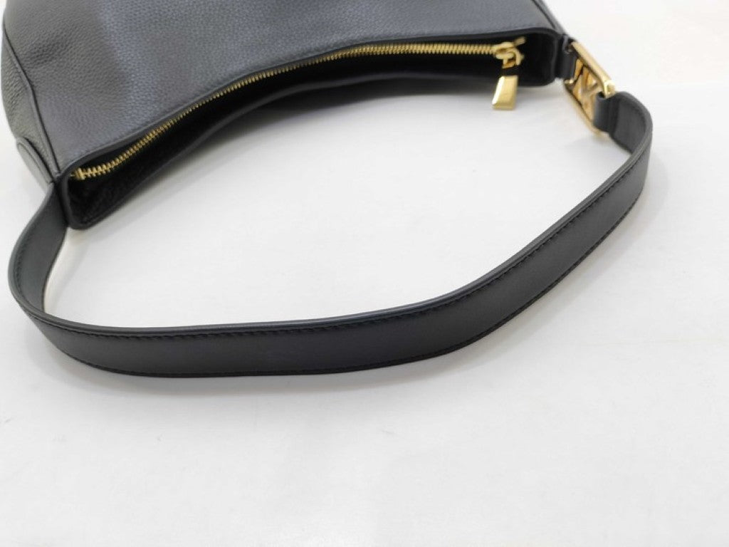 MICHAEL KORS マイケルコース ショルダーバッグ Kensington ケンジントン ホーボーバッグ ブラック レザー レディース ゴールド金具 美品