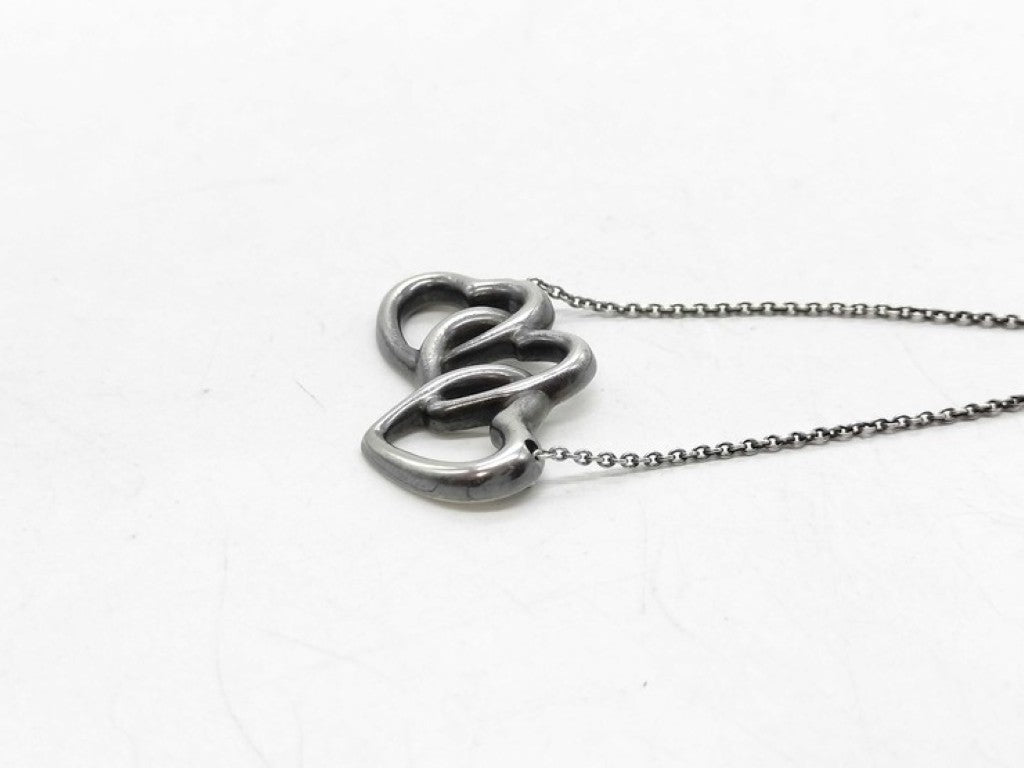 Tiffany&Co. ティファニー ネックレス トリプルオープンハート シルバー系 SV925 レディース 美品