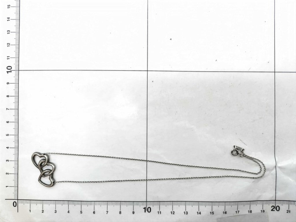 Tiffany&Co. ティファニー ネックレス トリプルオープンハート シルバー系 SV925 レディース 美品