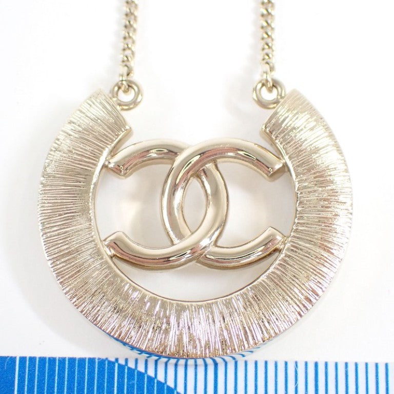 CHANEL シャネル ネックレス ココマーク ゴールド系 メタル レディース ラインストーン 美品