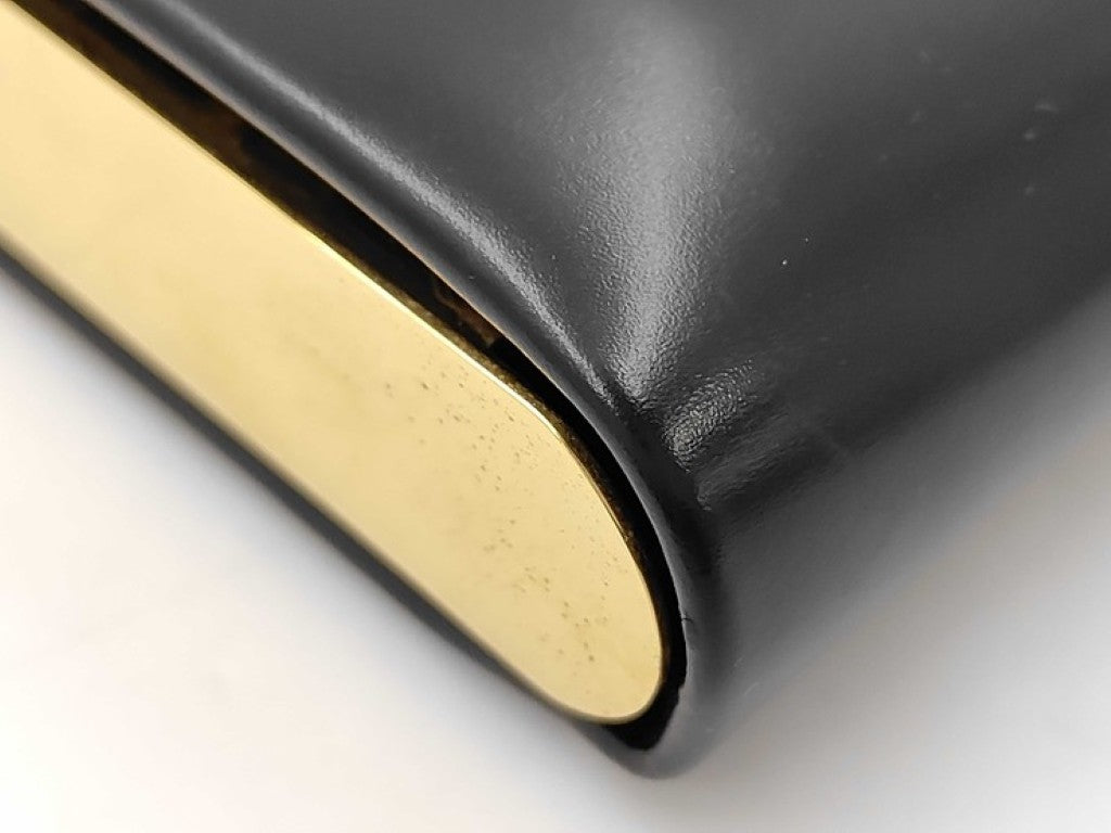 JILSANDER ジルサンダー ハンドバッグ TANGLE MD タングル ブラック系 レザー レディース ゴールド金具 美品