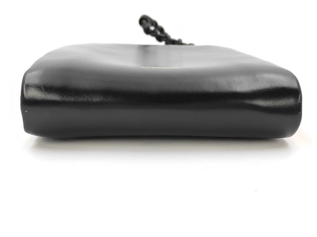 JILSANDER ジルサンダー ハンドバッグ TANGLE MD タングル ブラック系 レザー レディース ゴールド金具 美品