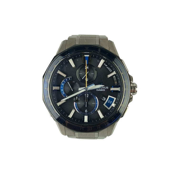 CASIO カシオ 時計 OCEANUS オシアナス OCW-G2000G-1AJF ブラック文字盤 シルバー系 チタン／サファイアガラス チタン メンズ アナログ Bluetooth搭載GPS電波ソーラー 美品