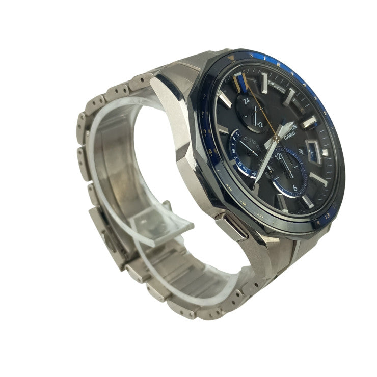 CASIO カシオ 時計 OCEANUS オシアナス OCW-G2000G-1AJF ブラック文字盤 シルバー系 チタン／サファイアガラス チタン メンズ アナログ Bluetooth搭載GPS電波ソーラー 美品
