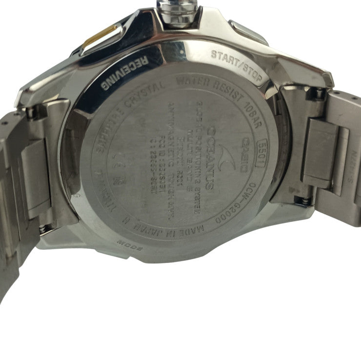CASIO カシオ 時計 OCEANUS オシアナス OCW-G2000G-1AJF ブラック文字盤 シルバー系 チタン／サファイアガラス チタン メンズ アナログ Bluetooth搭載GPS電波ソーラー 美品