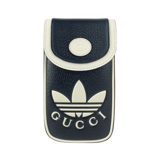 GUCCI グッチ ショルダーバッグ アディダスコラボ インターロッキングG 721794 ブラック系 レザー ユニセックス GUCCI×adidas グッチ×アディダス フォンホルダー ロゴ アディダス インターロッキングG 新品未使用展示品