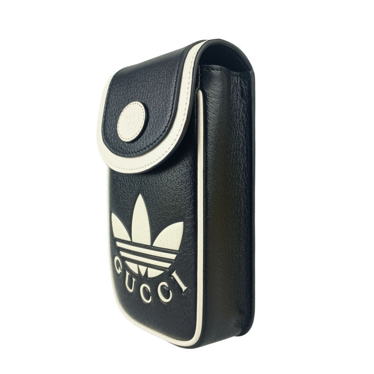 GUCCI グッチ ショルダーバッグ アディダスコラボ インターロッキングG 721794 ブラック系 レザー ユニセックス GUCCI×adidas グッチ×アディダス フォンホルダー ロゴ アディダス インターロッキングG 新品未使用展示品
