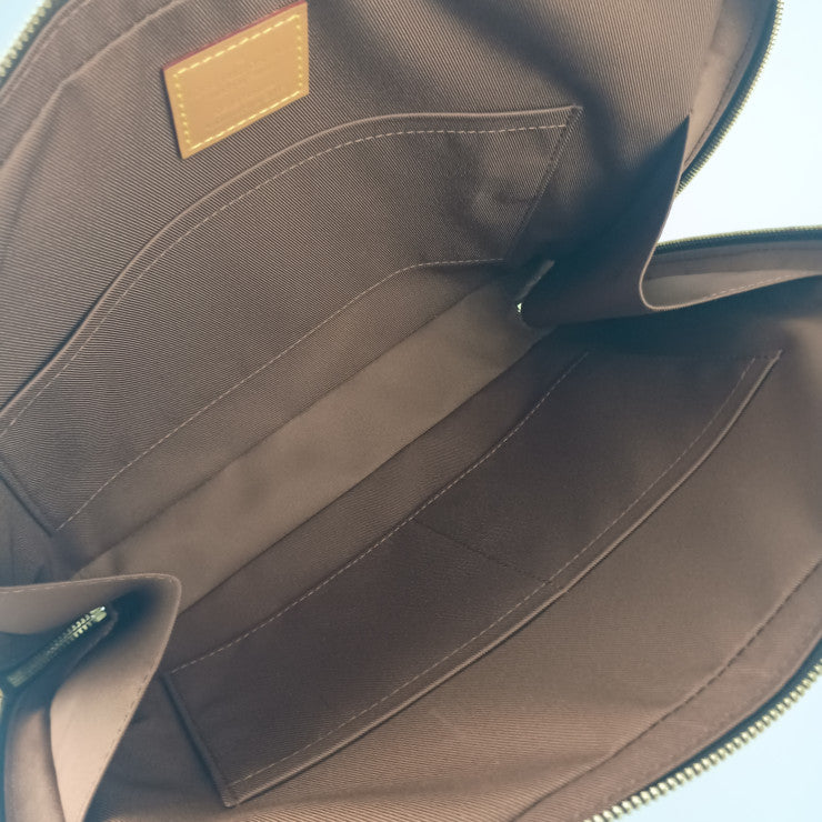 LOUIS VUITTON ルイヴィトン ショルダーバッグ ソフトトランク メッセンジャー MM M44754 ブラウン系 モノグラム ユニセックス ゴールド金具 美品