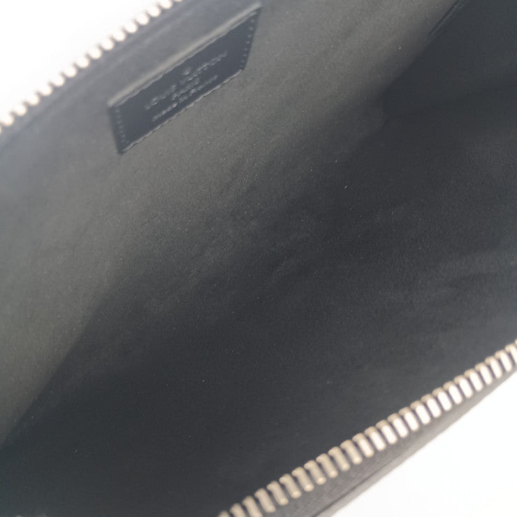 LOUIS VUITTON ルイヴィトン クラッチバッグ ポシェット・プラット M62092 エピ プラティーヌ系 エピ ユニセックス シルバー金具 美品
