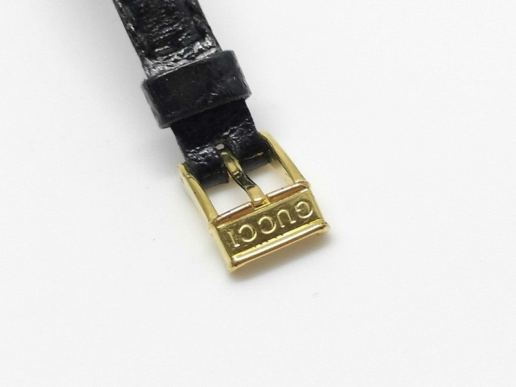 GUCCI グッチ 時計 2040L シルバー ゴールド ブラック系 ステンレス レザー レディース 美品