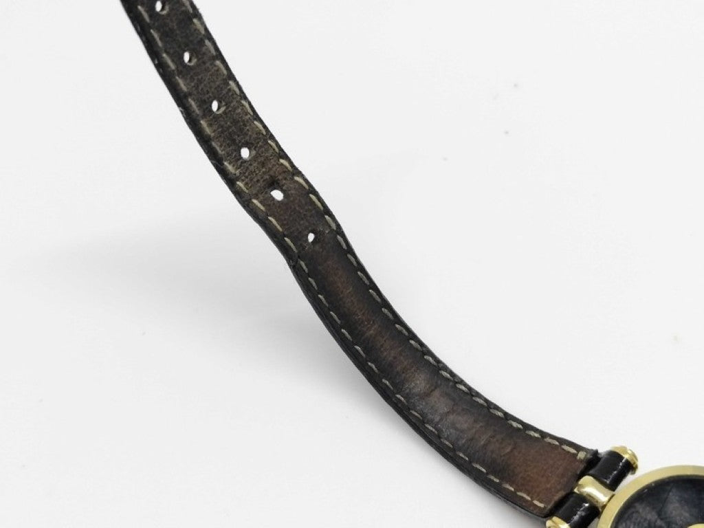 GUCCI グッチ 時計 2040L シルバー ゴールド ブラック系 ステンレス レザー レディース 美品