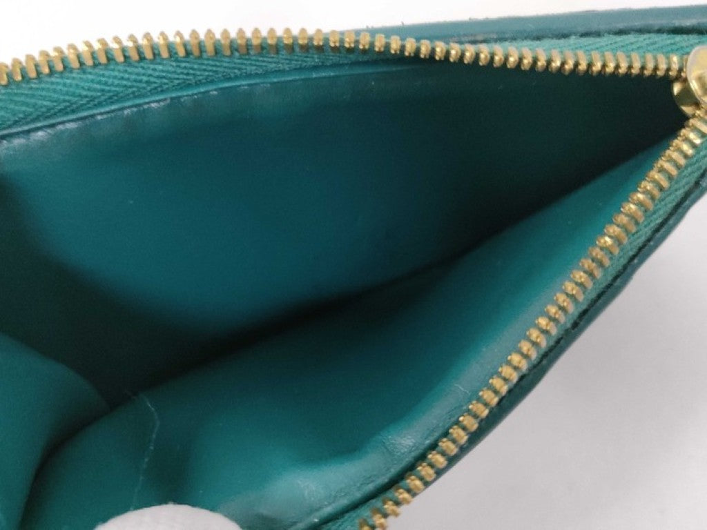 BOTTEGA VENETA ボッテガヴェネタ コインケース イントレチャート フラグメントケース グリーン系 レザー ユニセックス カードケース ゴールド金具