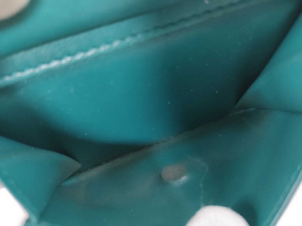 BOTTEGA VENETA ボッテガヴェネタ コインケース イントレチャート フラグメントケース グリーン系 レザー ユニセックス カードケース ゴールド金具
