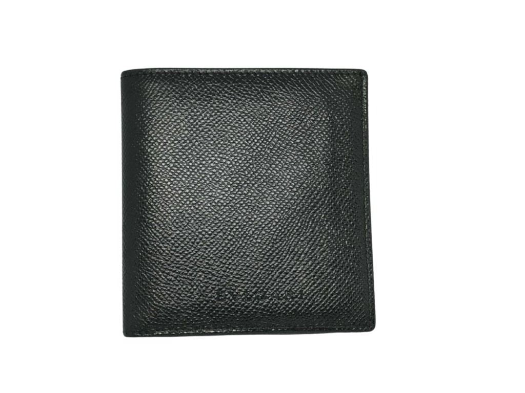 BVLGARI ブルガリ 二つ折り財布 ブラック系 レザー メンズ 美品
