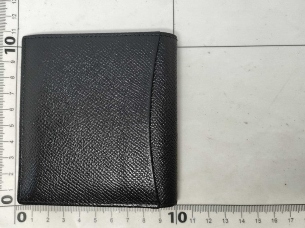 BVLGARI ブルガリ 二つ折り財布 ブラック系 レザー メンズ 美品