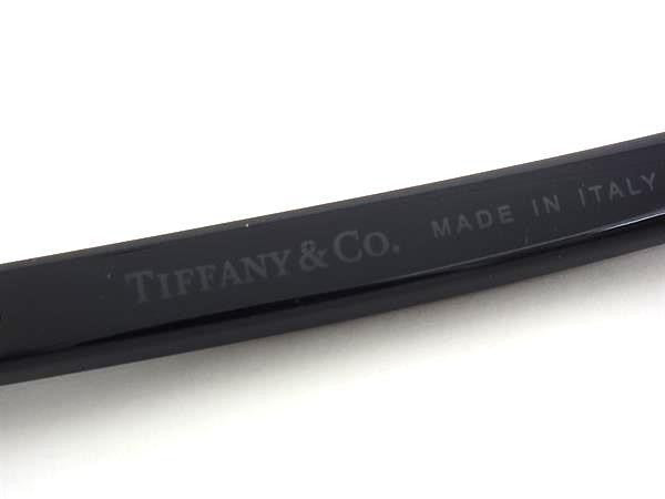 TIFFANY＆Co ティファニー 眼鏡 メガネフレーム TF 2273-D ブラック系×レンズ クリア アセテート レディース 伊達メガネ ゴールド金具 美品