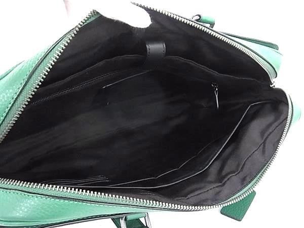COACH コーチ ビジネスバッグ グラハム ストラクチャード ブリーフ C8174 グリーン系 レザー メンズ 2WAY ショルダーバッグ 美品