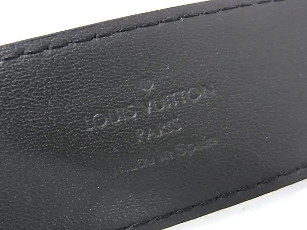 LOUIS VUITTON ルイヴィトン ベルト タイガ サンチュール ポンヌフ M0000 アルドワーズ(ブラック系) タイガ メンズ シルバー金具 美品