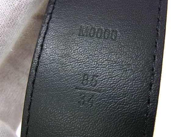 LOUIS VUITTON ルイヴィトン ベルト タイガ サンチュール ポンヌフ M0000 アルドワーズ(ブラック系) タイガ メンズ シルバー金具 美品