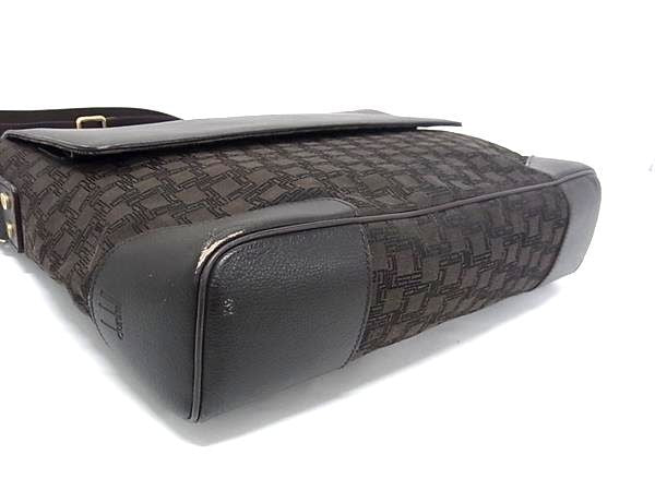 dunhill ダンヒル ショルダーバッグ D-EIGHT ディーエイト ブラウン系 キャンバス×レザー メンズ メッセンジャーバッグ 美品