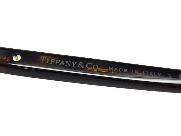 TIFFANY＆Co ティファニー サングラス ハードウェア TF 4263-D ブラウン系×ライトブルー系 アセテート レディース ゴールド金具 超美品