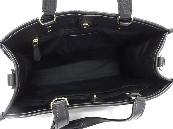 COACH コーチ ハンドバッグ デンプシー キャリーオール C2004 ブラック系 レザー レディース 2WAY ショルダーバッグ ゴールド金具 美品