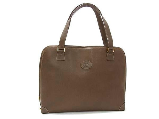 GUCCI グッチ ビジネスバッグ オールドグッチ インターロッキングG 002・106・0101 ブラウン レザー ユニセックス