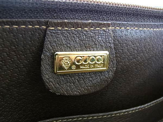 GUCCI グッチ ビジネスバッグ オールドグッチ インターロッキングG 002・106・0101 ブラウン レザー ユニセックス