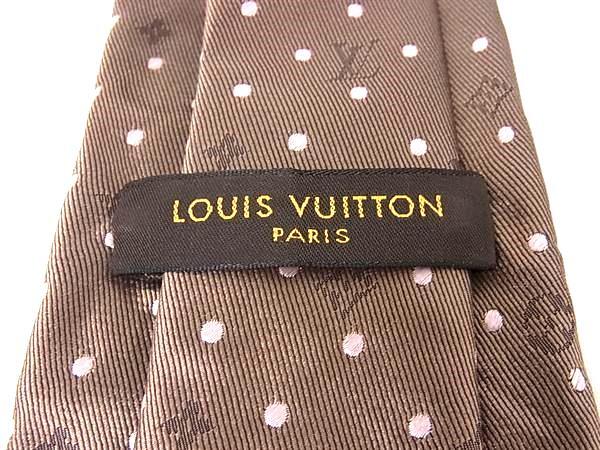 LOUIS VUITTON ルイヴィトン ネクタイ ネクタイ ブラウン シルク100% メンズ ドット
