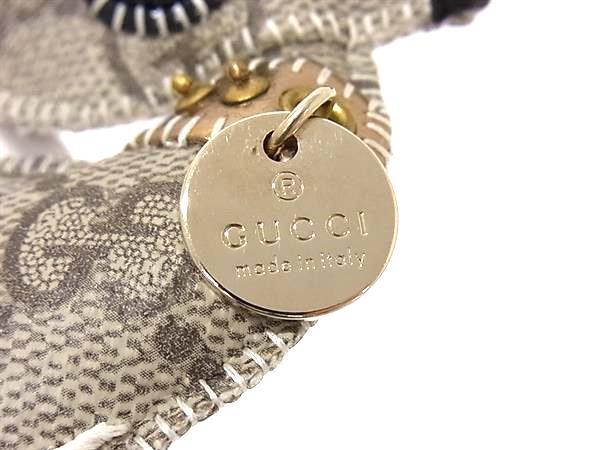 GUCCI グッチ キーホルダー グッチョリ チワワ ベージュ ゴールド PVC レザー レディース 美品