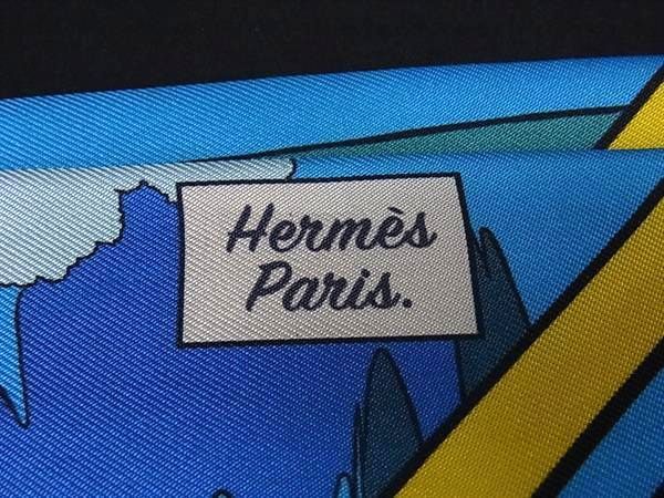 HERMES エルメス リボンスカーフ ツイリー マルチカラー シルク100% レディース WOW ワウ 超美品