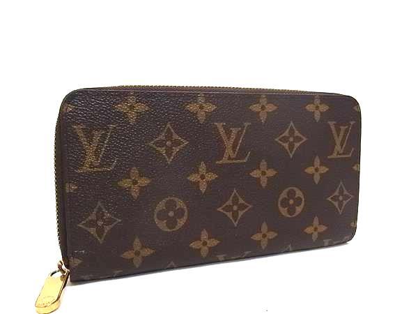 LOUIS VUITTON ヴィトン 財布 ジッピーウォレット M42616 ブラウン モノグラム ユニセックス ラウンドファスナー 長財布 ゴールド金具 美品
