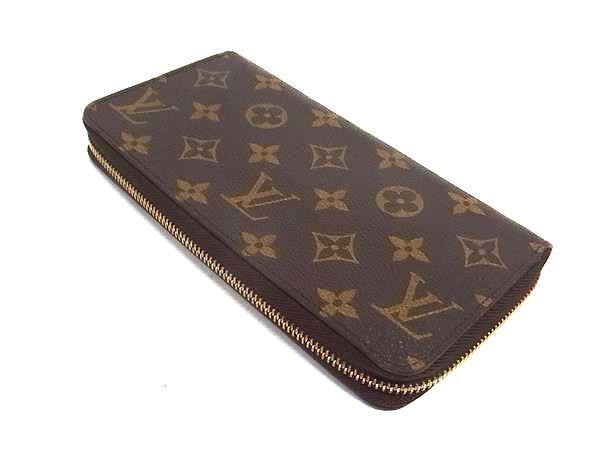 LOUIS VUITTON ヴィトン 財布 ジッピーウォレット M42616 ブラウン モノグラム ユニセックス ラウンドファスナー 長財布 ゴールド金具 美品