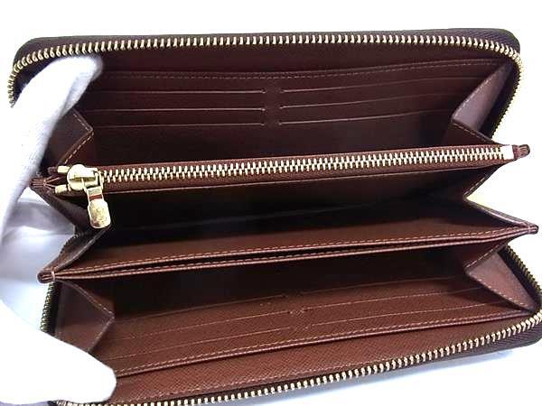 LOUIS VUITTON ヴィトン 財布 ジッピーウォレット M42616 ブラウン モノグラム ユニセックス ラウンドファスナー 長財布 ゴールド金具 美品
