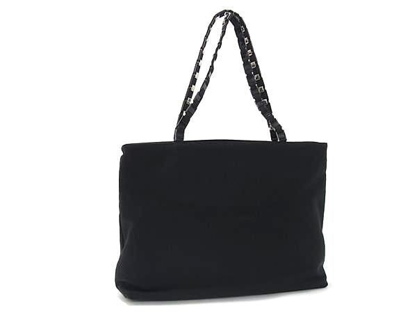 SALVATORE FERRAGAMO フェラガモ トートバッグ ヴァラ AU21 9327 ブラック系 キャンバス レディース ショルダーバッグ 美品