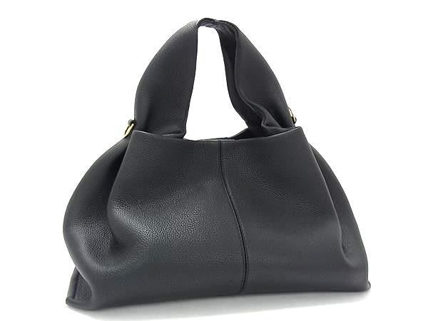 POLENE ポレーヌ ハンドバッグ ヌメロ ヌフ ブラック系 レザー レディース ゴールド金具 美品