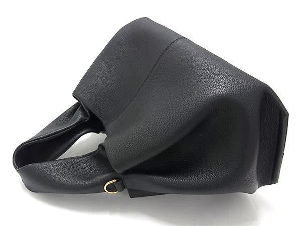 POLENE ポレーヌ ハンドバッグ ヌメロ ヌフ ブラック系 レザー レディース ゴールド金具 美品