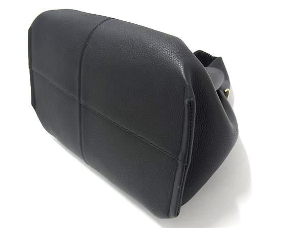 POLENE ポレーヌ ハンドバッグ ヌメロ ヌフ ブラック系 レザー レディース ゴールド金具 美品