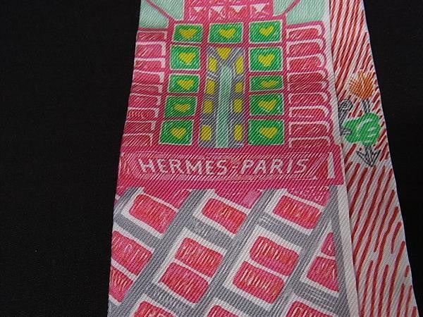 HERMES エルメス リボンスカーフ ツイリー マルチカラー シルク100% レディース SUPER SILK QUEST スーパー シルク クエスト 超美品