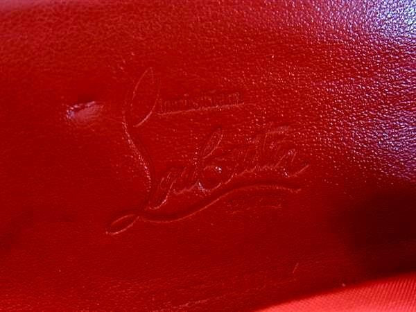 Christian Louboutin クリスチャン ルブタン クラッチバッグ ブラスター ブラック レッド ホワイト ナイロン メンズ スパイクスタッズ 美品