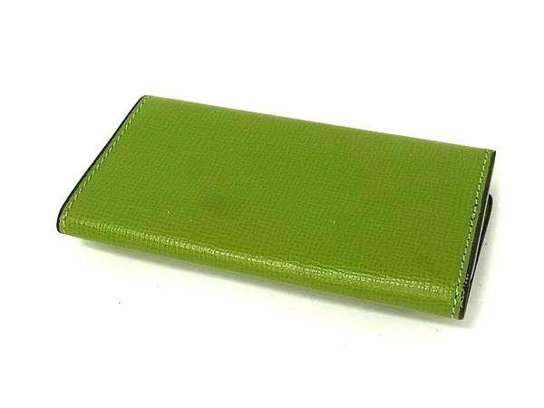 Valextra ヴァレクストラ キーケース グリーン系 レザー ユニセックス 6連 シルバー金具 美品