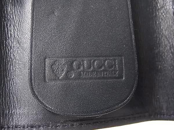 GUCCI グッチ キーケース マイクロGG グレー ネイビー系 コーティングキャンバス レディース 4連 オールドグッチ ゴールド金具 美品
