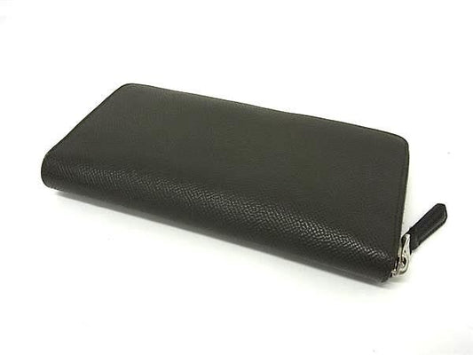 dunhill ダンヒル 長財布 カドガン DU24R2180AP ブラウン系 レザー メンズ ラウンドファスナー シルバー金具 美品