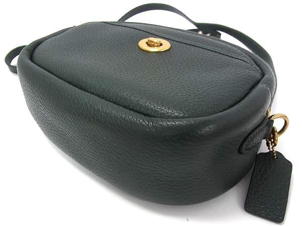COACH コーチ ショルダーバッグ カメラ バッグ C4813 アマゾングリーン系 ソフト ペブル レザー レディース クロスボディバッグ 超美品