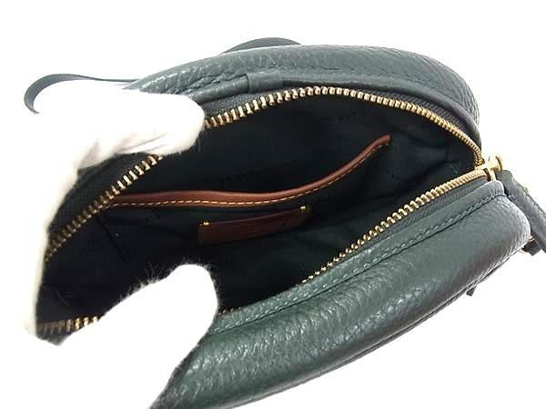 COACH コーチ ショルダーバッグ カメラ バッグ C4813 アマゾングリーン系 ソフト ペブル レザー レディース クロスボディバッグ 超美品
