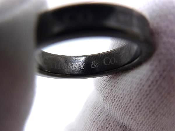 TIFFANY＆Co ティファニー 指輪 1837 ナロー ミッドナイト ブラック系 チタン レディース 超美品