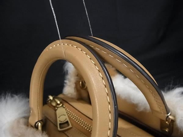 COACH コーチ ハンドバッグ ローグ20 パッチワーク CN315 ナチュラル マルチ系 シアリング × グラブタン レザー レディース 3WAY ショルダーバッグ 新品未使用展示品