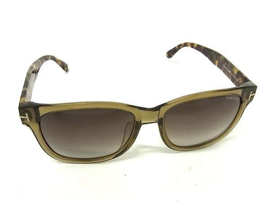TOM FORD トムフォード サングラス Cooper クーパー TF395-F ブラウン系 カーキ系 プラスチック メンズ アジアンフィット 美品