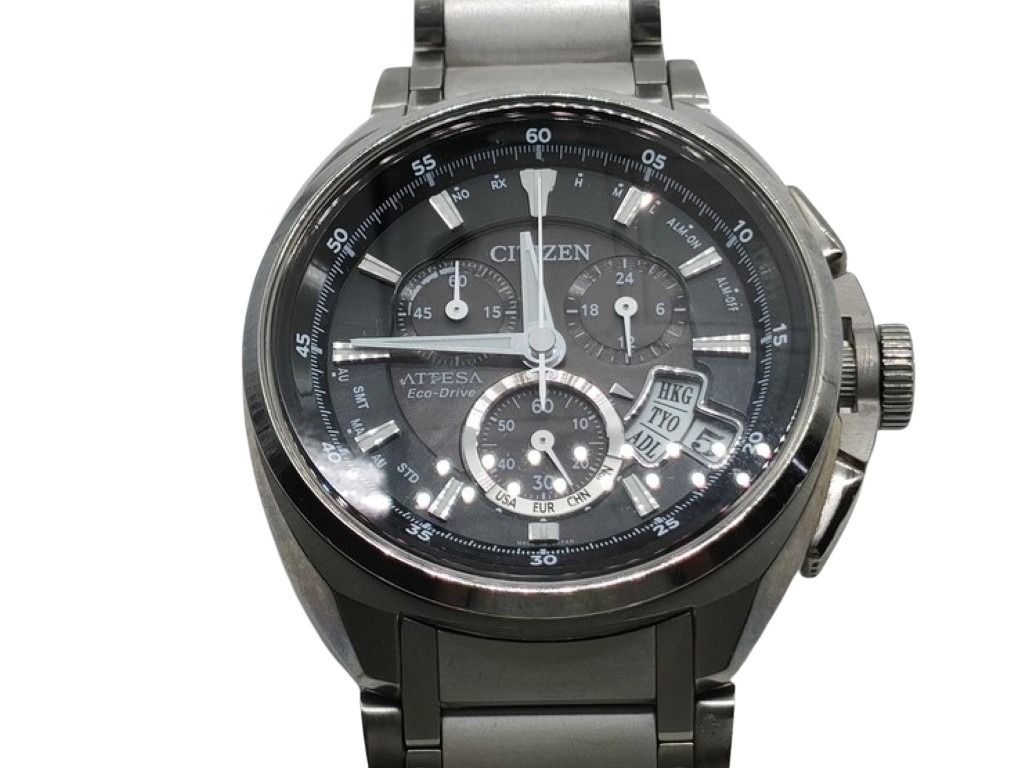 CITIZEN シチズン 時計 アテッサ エコドライブ BY0040-51L H610-T015581 ブラック シルバー系 チタン メンズ
